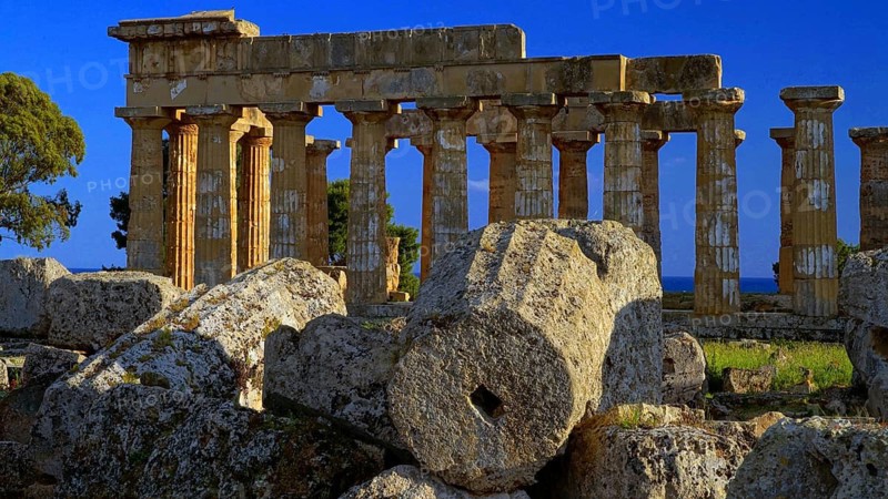 Italy, Sicily, Selinunte, temple and ruin, Selinunte, Sicily, Italy