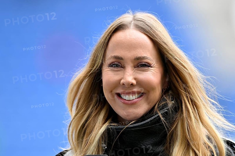 DAZN presenter reporter Sylvia Walker, portrait smiling, friendly, soccer Bundesliga, PreZero Arena, Sinsheim, Baden-Württemberg, Germany