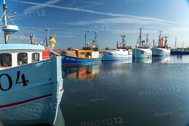 Fishing boats in the harbour of Spodsbjerg, Langeland Island, Denmark