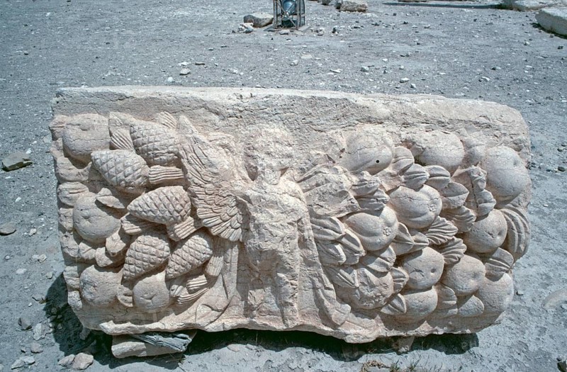 Relief, Beltempel, Palmyra, Tadmor, Syria, May 1987, vintage, retro, old, historical