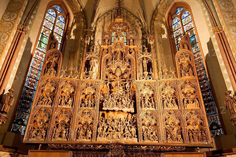 Brueggemann altar or Bordesholmer altar, Schleswig Cathedral, Schleswig, Schleswig-Holstein, Germany