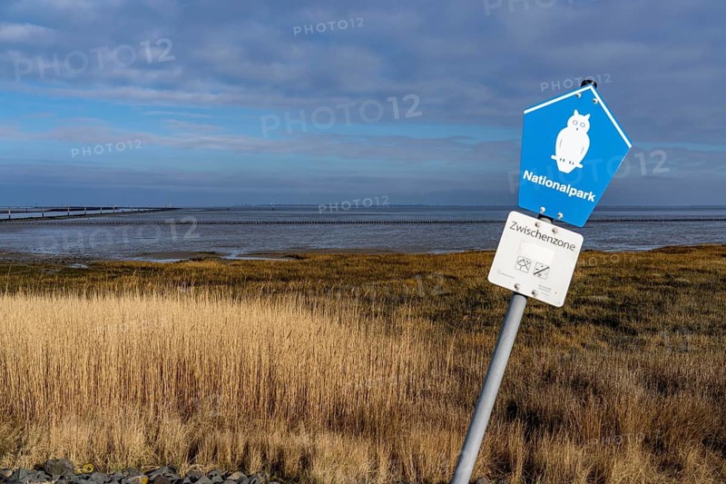 The Wadden Sea, East Frisia, near Lower Saxony, quiet zone, sign, Norddeich, Germany
