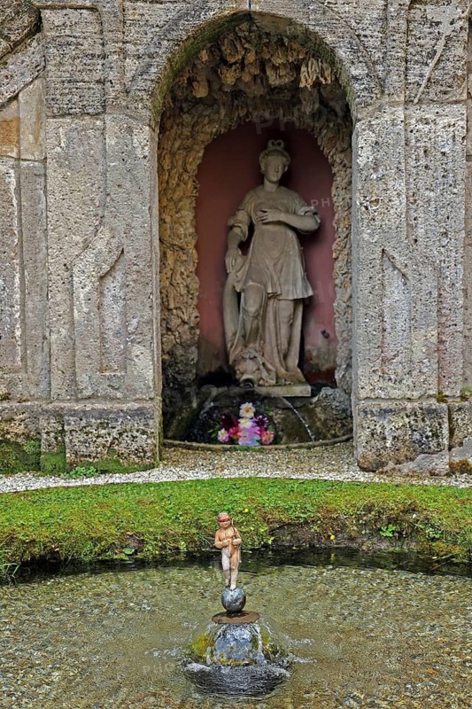 Hellbrunn Palace, pleasure palace, trick fountains, Salzburg, Austria