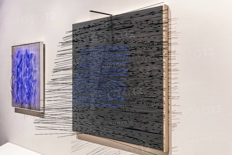 Virtual cobalt square, Jesus Rafael Soto, 1978, Kunsthal with temporary exhibition 100 Years of Kinetic Art, kinetic art with light effects, Rotterdam, Netherlands