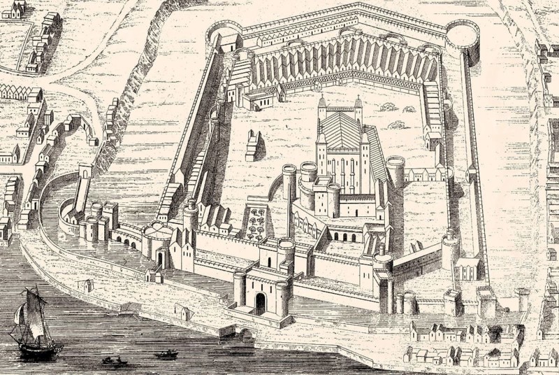 Tower of London, Königlicher Palast und Festung Ihrer Majestät, eine historische Burg am Nordufer der Themse im Zentrum Londons, 1597