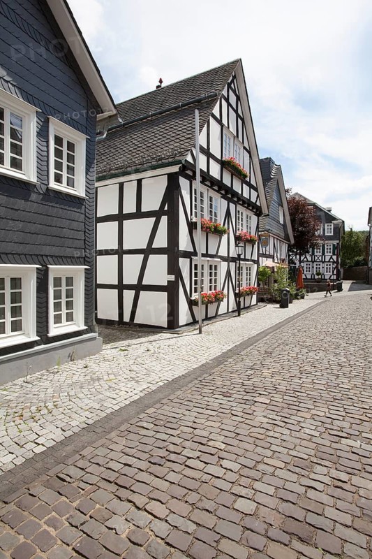 Historic town centre, Alter Flecken, Freudenberg, Siegerland region, North Rhine-Westphalia, Germany, Europe, Historische Altstadt, Alter Flecken, Freudenberg, Siegerland, Nordrhein-Westfalen, Deutschland, Europa