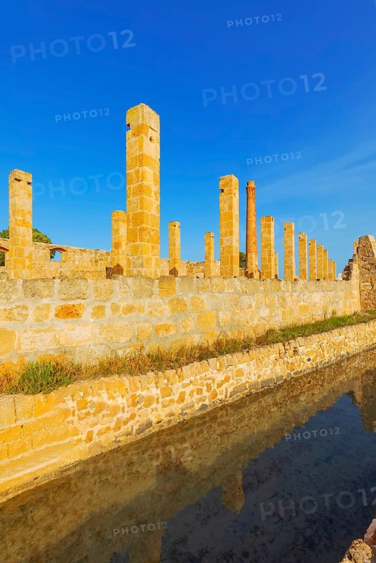 Remains of the Tuna fishery plant, Vendicari, Noto Valley, Sicily, Italy