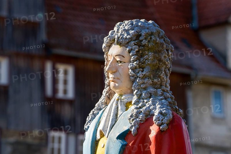 Statue of Doctor Eisenbarth or Johann Andreas Eisenbarth, 1663 –1727, Hannoversch Münden, Lower Saxony, Germany