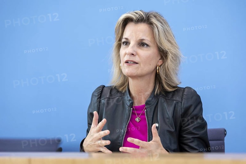 Daniela Ludwig, Member of the German Bundestag (CDU/CSU), at a press conference to present the Israel Survey 2024, a comparative analysis of political positions of members of parliament from 29 European nations and the 16 German state parliaments on Middle East policy and Jewish life in Europe at the Haus der Bundespressekonferenz in Berlin, 27 June 2024
