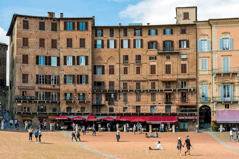 Piazza del Campo, panorama, architecture, old town, historical, Siena, Tuscany, Italy