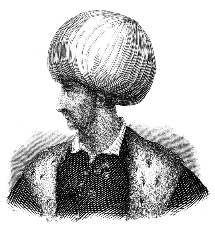 Portrait of Suleiman I, the Magnificent, 1494 - 1566, the tenth Sultan of the Ottoman, Portrait von Süleyman I., der Prächtige, 1494 - 1566, der zehnte Sultan des Osmanischen Reiches