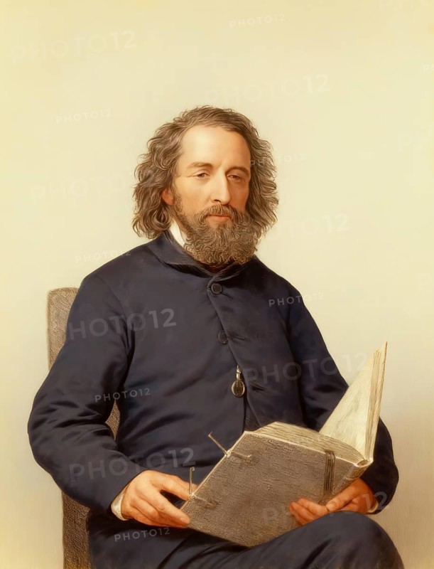 Alfred Tennyson, 1st Baron Tennyson, 1809 - 1892, a British poet of the Victorian era
