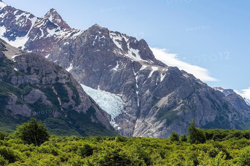 White Stones Glacier, Laguna de los Tres Trail, Mount Fitz Roy, El Chaltén, Santa Cruz Province, Argentina