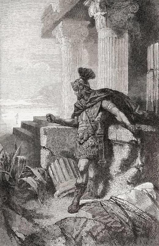Gaius Marius at the Ruins of Carthage, Roman general and statesman