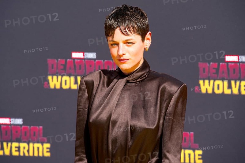 Emma Corrin, DEADPOOL & WOLVERINE (cinema release: 24.07.2024), red-yellow carpet at the fan event on Uber Platz in Berlin, 07.07.2024