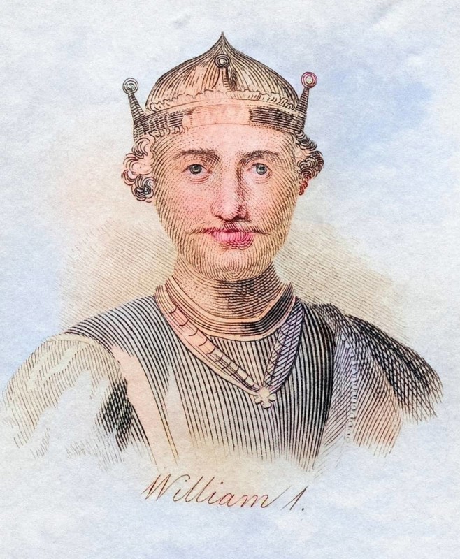 William I the Conqueror 1027-1087 First Norman King of England, Historical, digitally restored reproduction from a 19th century original, Record date not stated