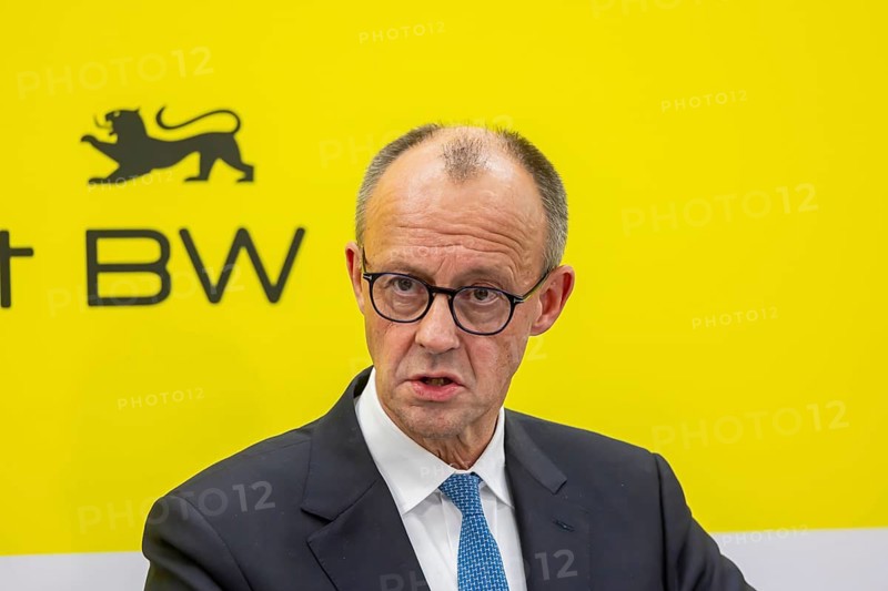 Federal Chancellor Friedrich Merz (CDU) . portrait. Annual event on the BW Automotive Industry Strategy Dialogue (SDA) in Stuttgart. Automotive industry conference. Stuttgart, Baden-Württemberg, Germany