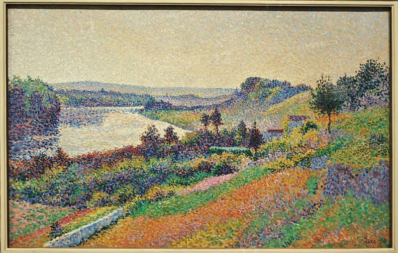 La Seine à Herblay, painting by the french painter Maximilien Luce, Orsay museum, Paris, France