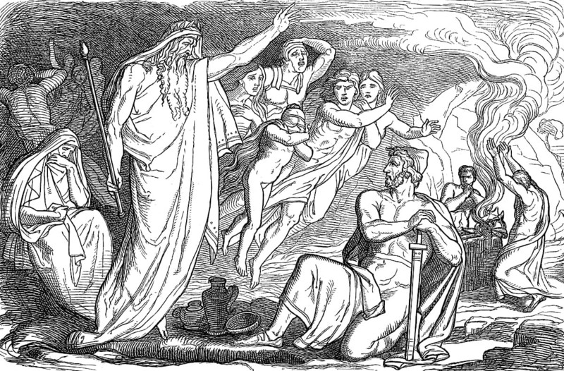 Odysseus in the underworld, Homer's Odyssey