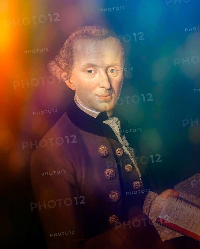 Immanuel Kant, 1724, 1804, German philosopher of the Enlightenment, digital edited according to Johann Gottlieb Becker
