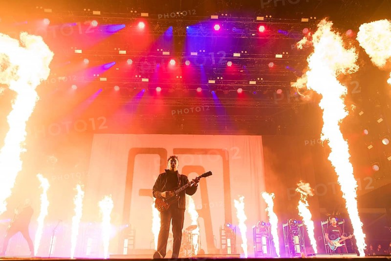 Tim McIlrath, singer of Rise Against at the Rock am Ring Festival on Saturday, Nürburgring race track race track, 07.06.2025