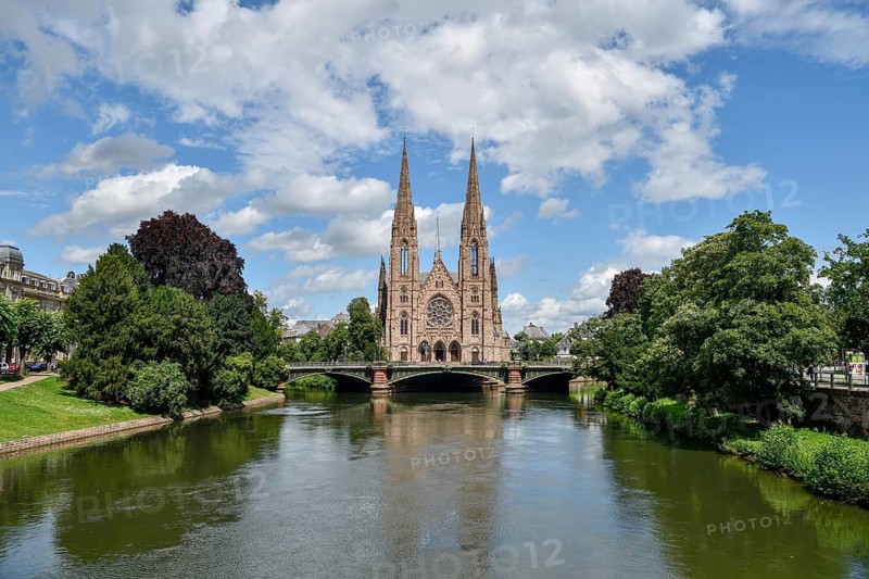 Église Saint-Paul on the Ill, Calvinist church, Strasbourg, Département Bas-Rhin, Alsace, France