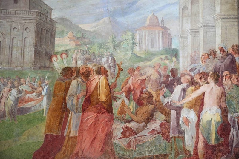 Frescoes in the Certosa di San Martino on Vomero above Naples, Campania, Italy