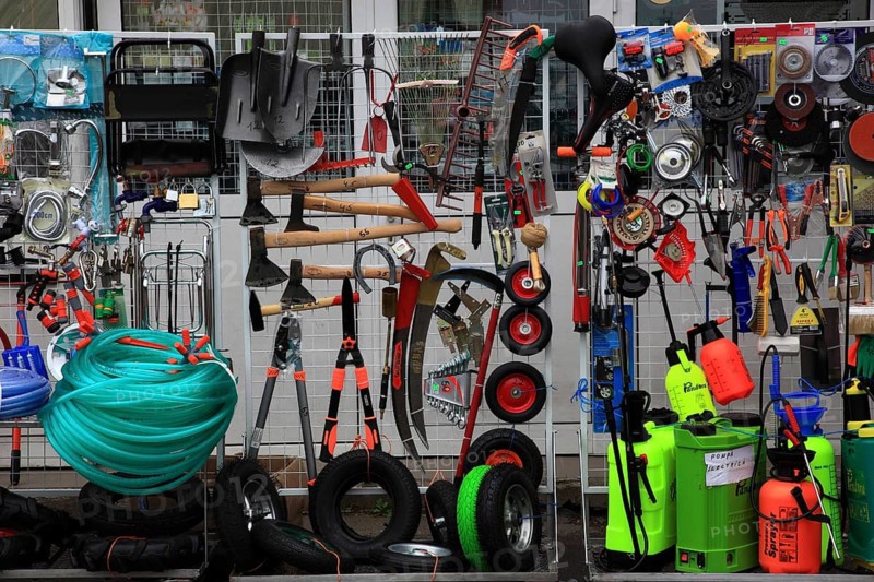 Handicraft market, equipment and spare parts for the garden, Sibiu, Transylvania, Romania
