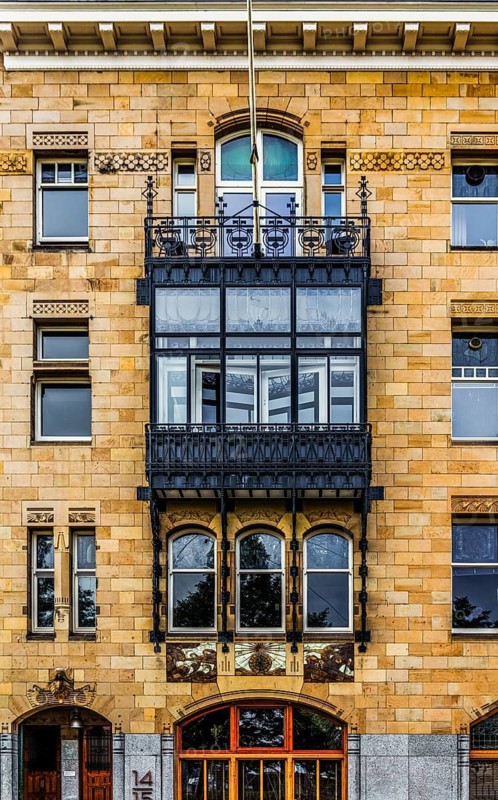 Building in the Parklaan area, Rotterdam, the Netherlands