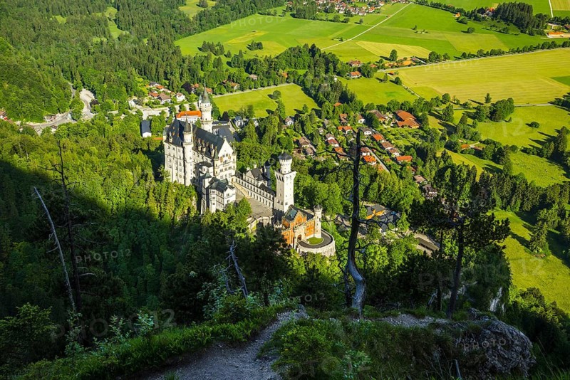 Neuschwanstein Castle, Schwangau, Ostallgaeu, Allgaeu, Swabia, Bavaria, Germany