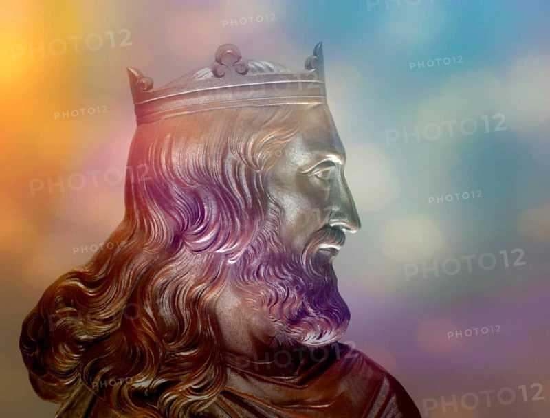 Chlodio, also Clodio, Clodius, Clodion, Cloio or Chlogio, 5th century, Frankish king, digitally edited, Recueil des rois de France, Album of the Kings of France, by Jean du Tillet