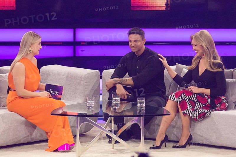 Beatrice Egli, Daniel Aminati and Patrice Aminati at the Beatrice Egli Show in Studio Berlin Adlershof on 08.04.2025. The broadcast will take place on Easter Saturday, 19 April 2025, 20:15, on Ersten