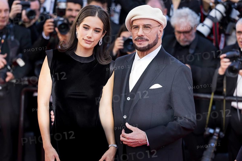 Ella Bleu Travolta and John Travolta at Karma on the Red Carpet at the Palais des Festivals et des Congrès during the 79th Cannes International Film Festival. The 79th Cannes International Film Festival will take place from May 12 to 23, 2026