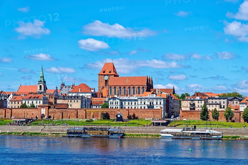 The old town of Torun on the banks of the Vistula. The historic old town is a UNESCO World Heritage Site. Torun, Kujawsko-Pomorskie, Poland