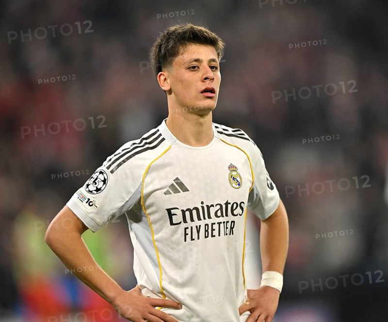 Arda Güler Real Madrid (15) disappointed Football UEFA Champions League CL Allianz Arena, Munich, Bayern, Germany