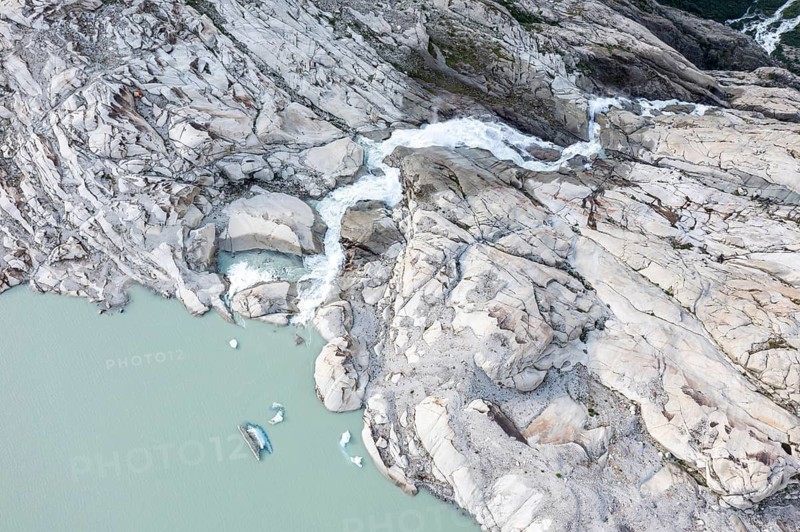 Glacier Lake, Rhone Glacier, Furka Pass, Switzerland