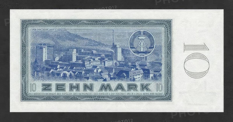 Banknote, banknote, 10 Deutsche Mark, GDR, reproduction of a historical banknote