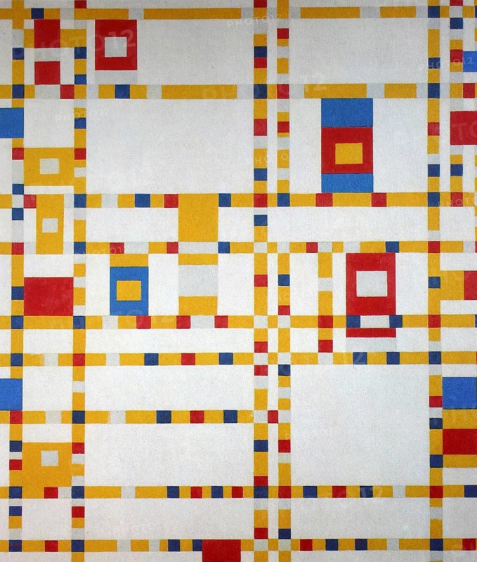 Broadway Boogie Woogie, painting by Piet Mondrian (actually Pieter Cornelis Mondriaan, born 7 March 1872, died 1 February 1944), Dutch classical modernist painter, digital reproduction of an original 19th century painting, historical