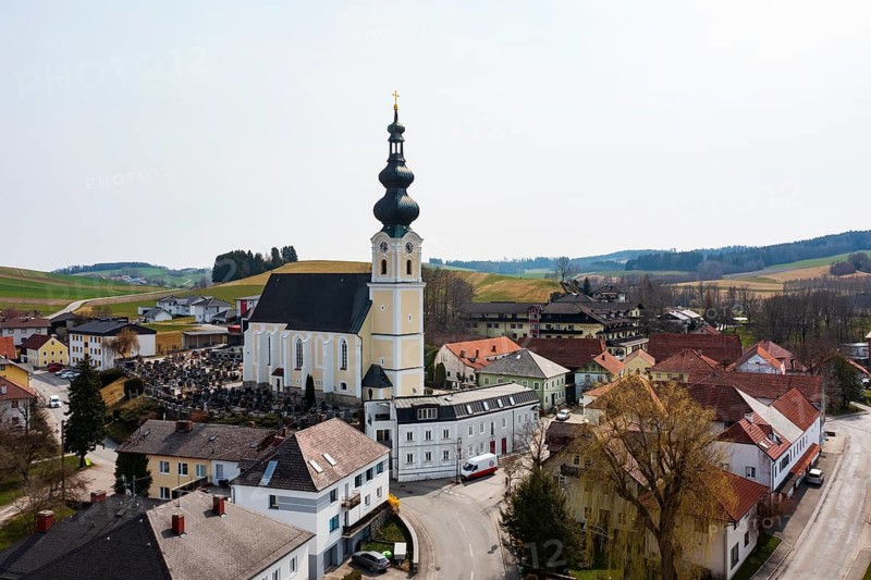 Drone photography, location photography, Waldzell, Innviertel Upper Austria, Austria