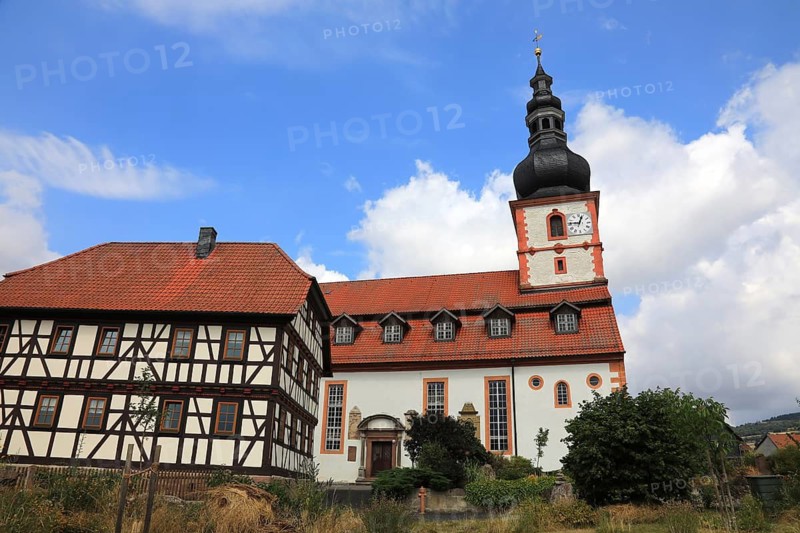 Cathedral of the Rhön, Protestant church, Helmershausen, municipality of Rhönblick, district of Schmalkalden-Meiningen, Thuringia, Germany