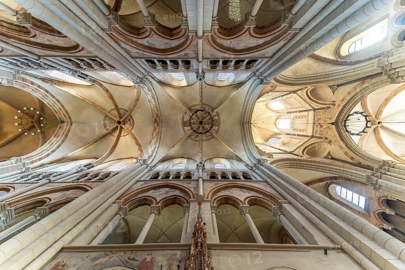 Ceiling and domes of the Limburg Cathedral Georgsdom in Limburg an der Lahn, Hesse, Germany