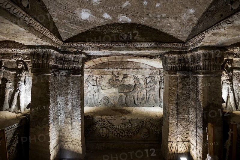 Roman Tombs, Catacombs of Kom El Shoqafa, Kom Al-Shuqafa, Alexandria, Egypt