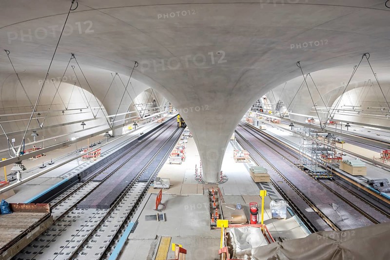Stuttgart Station 21 Tunnel Construction site new main station platform in Stuttgart, Germany