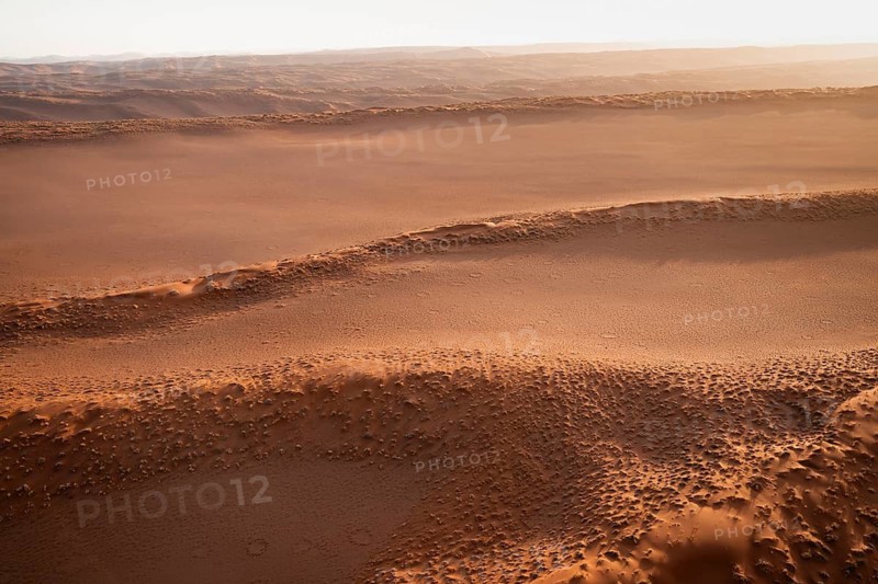 Sandy desert with Fairy Circles, circular areas, aerial view, Namib Desert, Namib Naukluft Park, Namibia