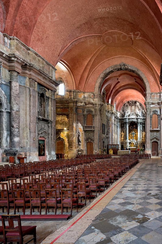 St. Dominic Church interior, Central nave, Lisbon, Portugal