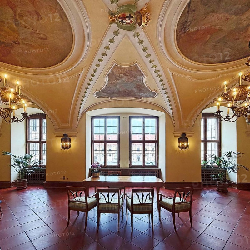 Palace chapel, historic rooms in the city palace, today town hall, also used as a wedding room, Baroque quarter, Fulda, East Hesse, Hesse, Germany