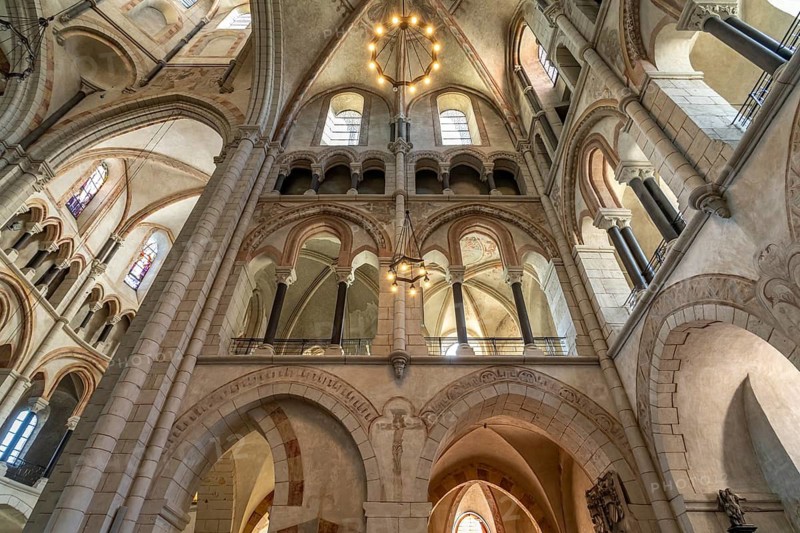 Interior of the Limburg Cathedral Georgsdom in Limburg an der Lahn, Hesse, Germany