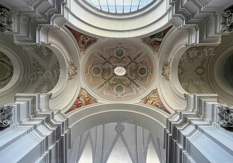 St. Salvator Cathedral in Fulda, officially High Cathedral in Fulda, interior view, view of the northern aisle, Baroque quarter, Fulda, East Hesse, Hesse, Germany