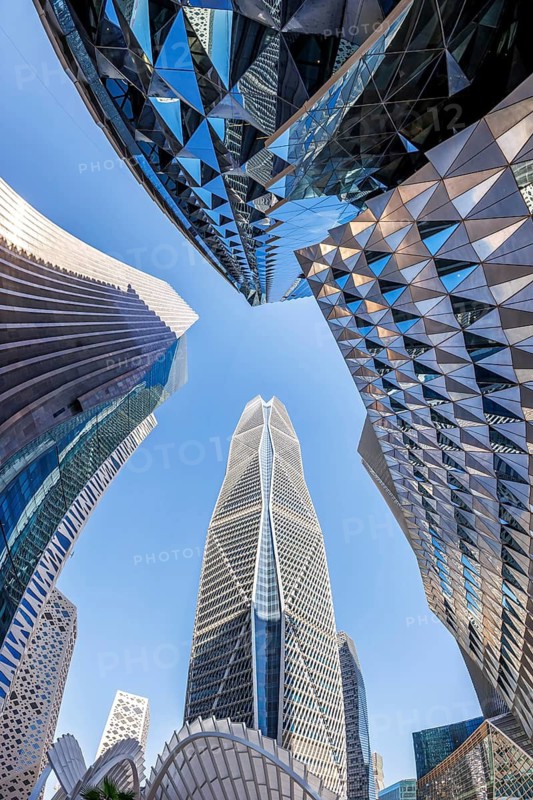 Riyadh Skyline KAFD King Abdullah Financial District Skyscrapers in Riyadh, Saudi Arabia