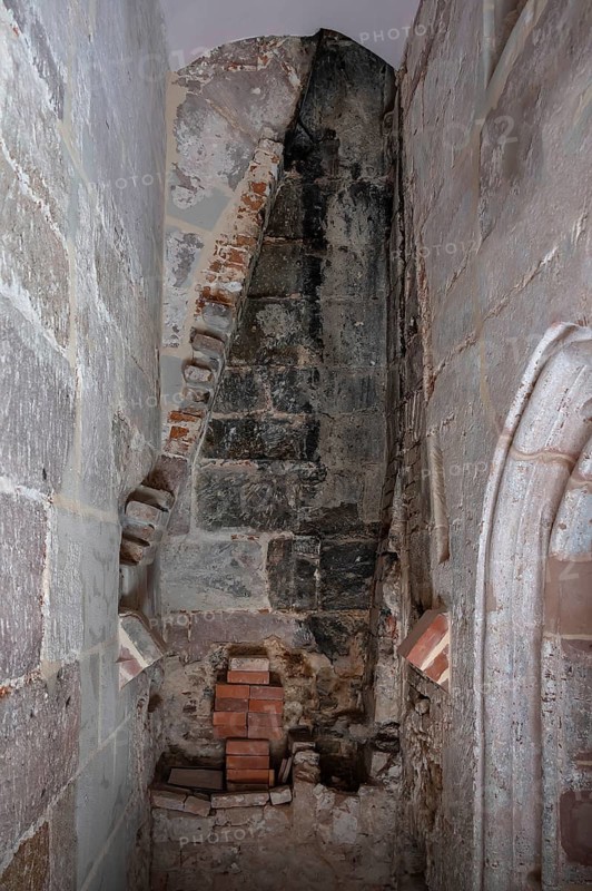 Former cooking area in the historic Pellerhaus, destroyed in World War II, Egidienplatz, Nuremberg, Middle Franconia, Bavaria, Germany
